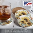 thumbnail image 7 of Thirstystone "Sunflowers Forever" 4-Pack Round Absorbent Stone Coasters, 7 of 7
