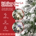 thumbnail image 6 of Qunler 7ft Pre-Lit Artificial Snow Flocked Full Christmas Tree with 300 LED Warm White & Multicolor Lights, 6 of 8