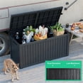 thumbnail image 6 of CRO Decor 180 Gallon Black Outdoor Waterproof Storag Box for Yard, 6 of 16