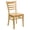 Natural Wood Seat/Natural Wood Frame, variant on Flash Furniture HERCULES Series Ladder Back Natural Wood Restaurant Chair - Black Vinyl Seat