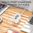 thumbnail image 5 of 6 Ports USB Fast Charger Power Strip Desktop Charging Station Fast Charging 1m Cord USB HUB Adapter Socket for iPhone 16 Samsung, 5 of 8