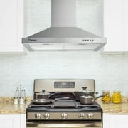 Wall Mount Range Hood 30 inch Stainless Steel Stove Vent Hood with 3 Speed Kitchen Exhaust Fan