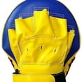 thumbnail image 4 of Boxing Strike Curved Thai Pad MMA Focus Mitts Muay Thai Pads Yellow Blue, 4 of 6