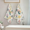 thumbnail image 4 of SKYSONIC Dinosaur Soft Hand Towels set of 2, Absorbent Bath Towel Decorative Fingertip Towels for Bathroom Hotel,14.4 x 28.3 inch, 4 of 7