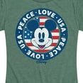 thumbnail image 3 of Disney - Americana - Mickey Peace Love Usa - Women's Short Sleeve Graphic T-Shirt, 3 of 5