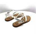 thumbnail image 5 of Women's Journee Collection Vasek Flat Thong Sandal White Faux Leather 8.5 M, 5 of 8