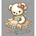 thumbnail image 4 of Beary Cute Teddy Bear Boy's Heather Gray Crew Neck Short Sleeve Tee-Medium, 4 of 4
