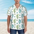 thumbnail image 3 of Cactus Mens Hawaiian Shirt Short Sleeve Casual Button Up Tropical Summer Beach Shirt, 3 of 9