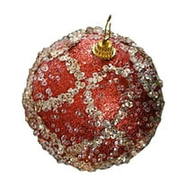 Chmadoxn Christmas Ball 8cm Xmas Tree Ornaments Sequin Balls Shatterproof Christmas Tree Decorations Hanging Ball for Holiday Wedding Party Decoration