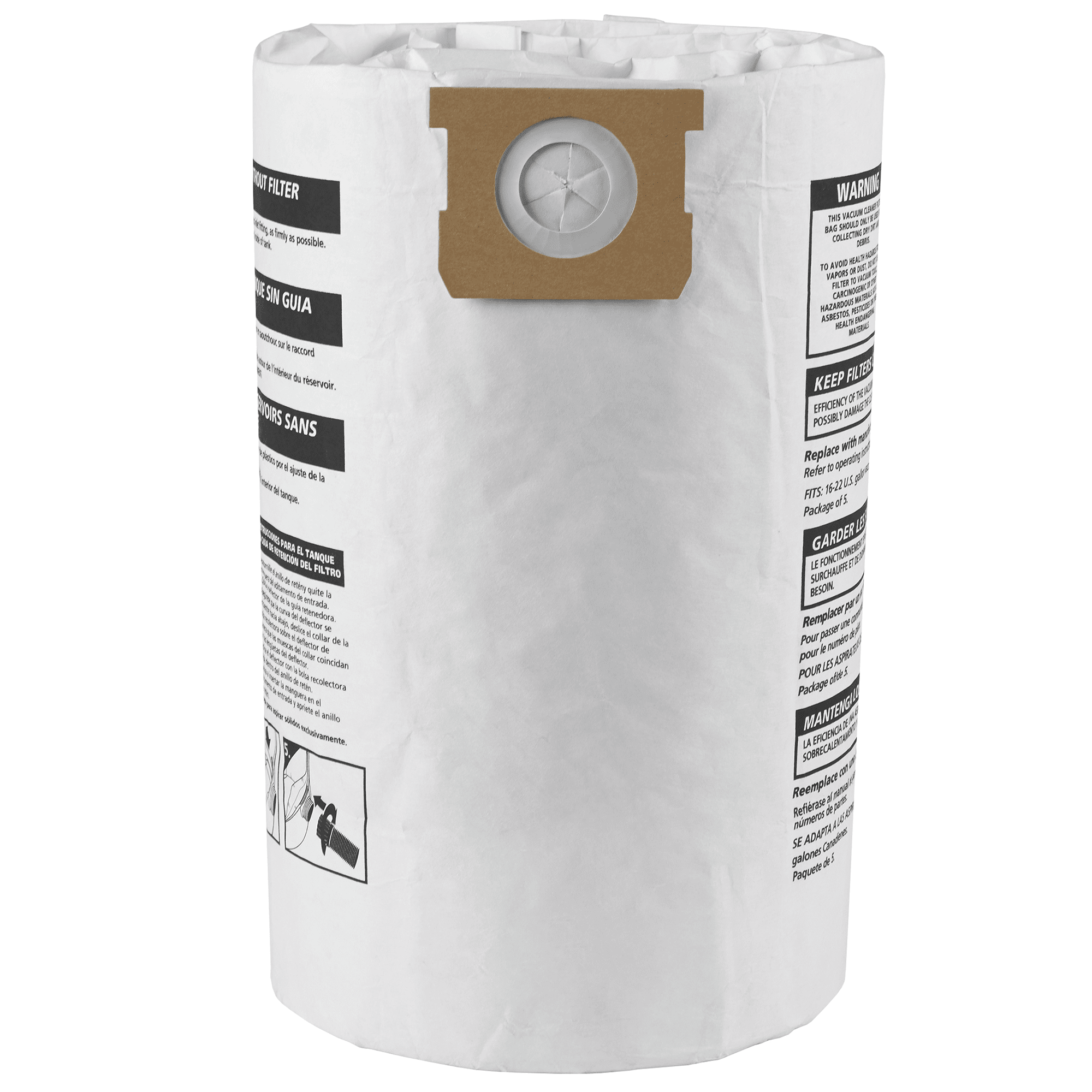 Shop-Vac 90661-33 3-Pack 5- to 8-Gallon Collection Filter Bags - Quantity 1
