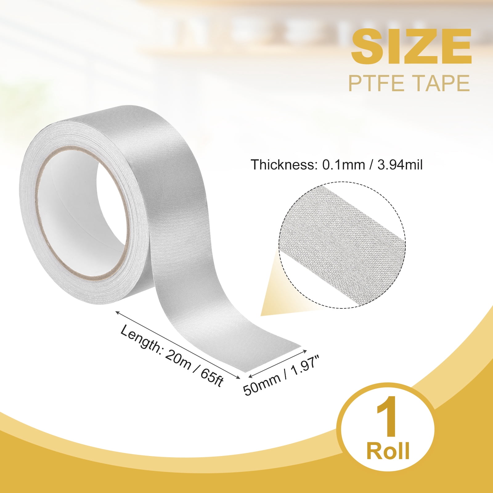 Uxcell Faraday Fabric Tape (2" x 65 ft x 0.1mm) Double Conductive High Temp Cloth Tape for Electrical Connection EMI Shielding Wire Harness Wrap ESD Grounding Display Repair