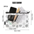 thumbnail image 3 of ALAZA 2 Pack Pencil Pouch Gray Polka Dots Pencil Case for 3 Ring Binder Clear Window Pencil Bag Organizers, 3 of 6