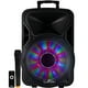 thumbnail image 3 of beFree Sound Altavoz PA portátil para fiestas con Bluetooth, recargable, de 12 pulgadas, 2500 vatios, con luces iluminadoras, negro, altavoz portátil BFS-12, 3 of 5