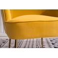 thumbnail image 2 of Ergonomics Accent Chair, Modern Soft Velvet Arm Chair With Gold Legs & Adjustable Feet Screws, Leisure Sofa Chair For Indoor Home Living Room,Yellow, 2 of 9