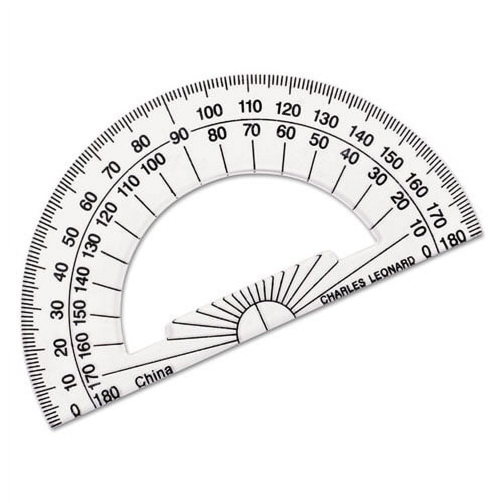Open Center Protractor, Plastic, 4 Open Center Protractor, Plastic, 4