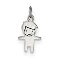 thumbnail image 1 of Sterling Silver Enameled Boy Charm QC7516 (22mm x 10mm), 1 of 2