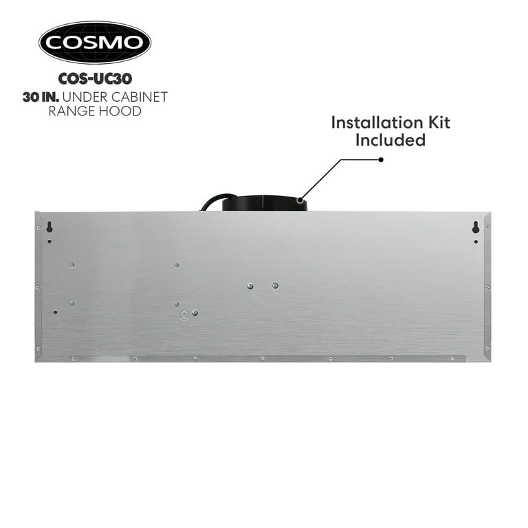 Cosmo UC30 30-Inch 760 CFM Ducted Under Cabinet Stainless Steel Range Hood