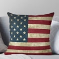 thumbnail image 3 of Star-Spangled Banner Throw Pillow Covers Retro The Flag of United States of America Soft Decorative Throw Pillowcase Square Pillow Cover Cushion Case for Couch Sofa Bedroom Car (16in x 16in), 3 of 6