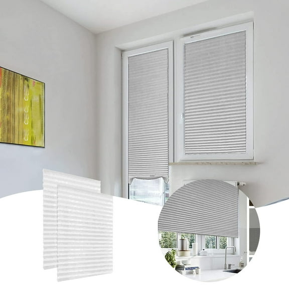 60*150cm White Blinds for Windows, Easy To Cut and Install, Indoor, Living Room, Bathroom, Kitchen, Light Filtering, Adhesive Privacy Blinds