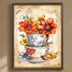 thumbnail image 1 of Pintura de diamante 5D DIY Taladro redondo completo Flores y tazas Decoración para el hogar JShteea El nuevo, 1 of 9