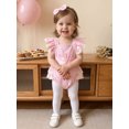 thumbnail image 3 of Cjfdfy Newborn Baby Girl Half Birthday Outfit 1/2 Goose Birthday Romper Lace Ruffle Flying Sleeveless Jumpsuit With Headband Infant Cute Half Way To One Birthday Outfit, 3 of 9