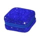 thumbnail image 3 of Caja de joyería con diamantes de imitación, organizador de collares y pendientes, caja de almacenamiento de joyería compacta brillante para manualidad Azul, 3 of 8