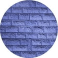 thumbnail image 1 of Ahgly Company Indoor Round Patterned Sky Blue Dress Blue Area Rugs, 3' Round, 1 of 6