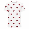 thumbnail image 4 of yillto Women's Summer Tshirts Short Sleeve Heart Graphic Round Neck Causal Loose Basic Tee Tops, 4 of 5