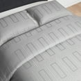thumbnail image 5 of Cityblocks Silver Grey 3-Piece Cotton Rectangle Jacquard Duvet Set - Full/Queen, 5 of 6