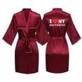 thumbnail image 1 of TIMIFIS Peignoirs en Soie Rouges pour Femmes Hommes Peignoir de Spa Couples Peignoirs Assortis pour Lui et Elle Peignoirs de Mariage Mariée et Mari Cadeaux d'Anniversaire de Mariage Fiançailles Printemps/été, 1 of 5