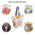 thumbnail image 7 of FORMRS Womens Canvas Tote Bag with Zipper Inner Pocket Shoulder Handbag, Pink Donut, 7 of 7