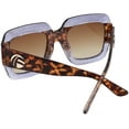 thumbnail image 4 of FEISEDY Oversized Square Sunglasses Multi Tinted Glitter Frame Stylish Inspired B2276, 4 of 15