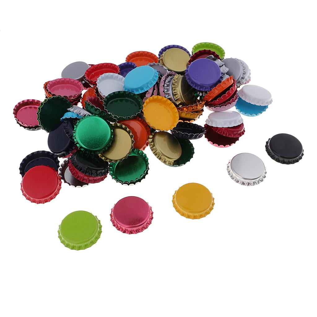 100x Flat Decorative Bottle Cap Craft Double Sided Paint Jewelry Making 25mm 