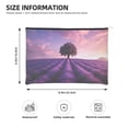 thumbnail image 3 of Hirioo Lavender Field Sunset for Paper Reusable Cosmetic Bag Zipper Encouragement Travel Pouch Toiletry Bag for Women Girls, 3 of 7