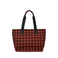thumbnail image 2 of New  Coach Womens F39959 Red Black Gingham Plaid Canvas Tote Handbag Bag Purse 8661-4, 2 of 3