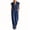 Navy, variant on Womens Zipper Front Jumpsuits Wide Leg Elastic Waist Dressy Casual Rompers Formal Office Collared Jumpsuit Red, 2XL