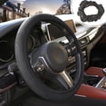 thumbnail image 1 of Danhjin Steering Wheel Cover Car Steering Wheel Cover Leather Stereo Embossed Comfortable Soft Interior Without Inner Ring Handle Cover, 1 of 6