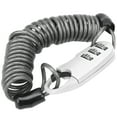 thumbnail image 2 of Bike Helmet Cable Lock, Anti Theft Password Lock 2.2x1.0in Steel Wire Lock Rope Easy To Carry Zinc Alloy  For Bicycle White, 2 of 8