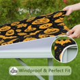thumbnail image 6 of Spooky Season Elastic Hem Tablecloth 36x36 Inch Square - Halloween Themed Stretch Fit Perfect for Coffee and Dining Table Protection, 6 of 6
