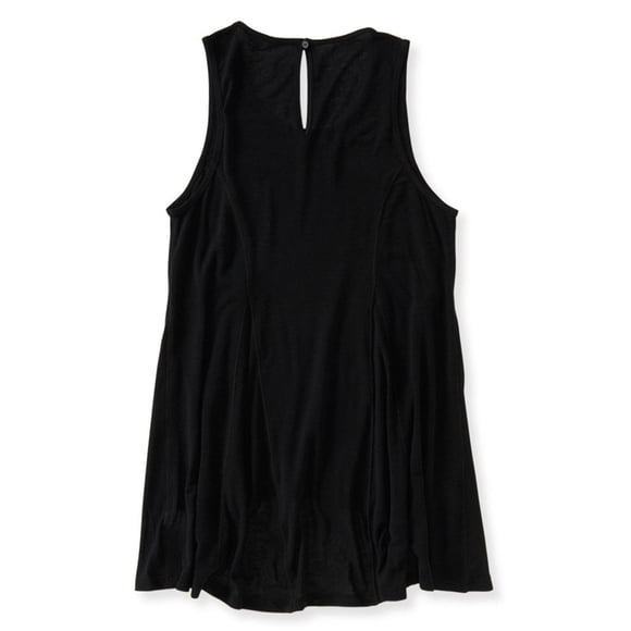 Aeropostale Womens Keyhole Hi-Lo Tank Top, Negro, XS