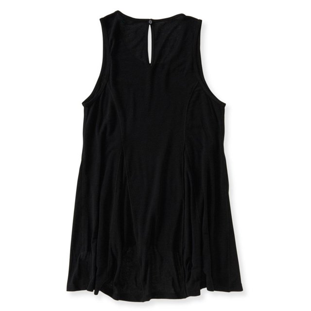 Aeropostale Womens Keyhole Hi-Lo Tank Top, Negro, XS