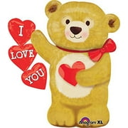 Anagram 29" Multi-color Party Love Bear Hearts Shape Balloon