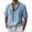 #Blue, variant on DPTALR Men's Casual Linen Blend Henley Neck Short Sleeve Shirt,Army Green,Big Men's,Tall Men's L,Young Men's Shirts
