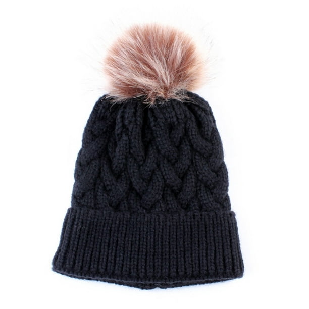 Weefy Newborn Baby Girls Boys Winter Knitted Beanie Cap Kids Warm Pom Pom Hat Walmart Com Walmart Com