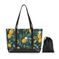 thumbnail image 7 of FORMRS Canvas Laptop Tote Bag for Women with 15.6" Computer Compartments Shoulder Handbag, Blue Lemons, 7 of 7