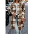 thumbnail image 6 of PRETTYGARDEN Womens Plaid Shacket Jacket Fall Fashion Long Sleeve Button Up Flannel Shirt Winter Clothing Woolen Coats, 6 of 6