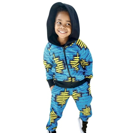 

nsendm Outwear Coat Jacket Kids Dashiki African Windproof Pants Toddler Set Autumn Boys Boys Born Baby Stuff Blue 18-24 Months