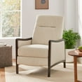 thumbnail image 4 of Upholstered Pushback Recliner Chair, Traditional Push Back Recliner Chair with , Recliner Chair with Lumbar Support , Mid Century Modern Armchair for Living Room,Beige, 4 of 7