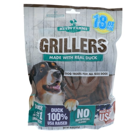 Betsy Farms Grillers Dog Treats, Duck 18 oz. - Walmart.com