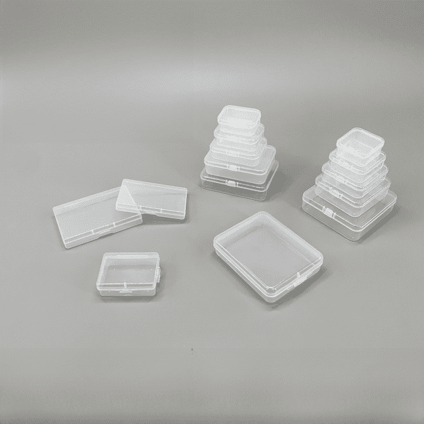Caja de plástico transparente, caja de plástico rectangular, caja de embalaje plegable, caja de almacenamiento de joyas, caja de polipropileno, caja de cartón, caja vacía